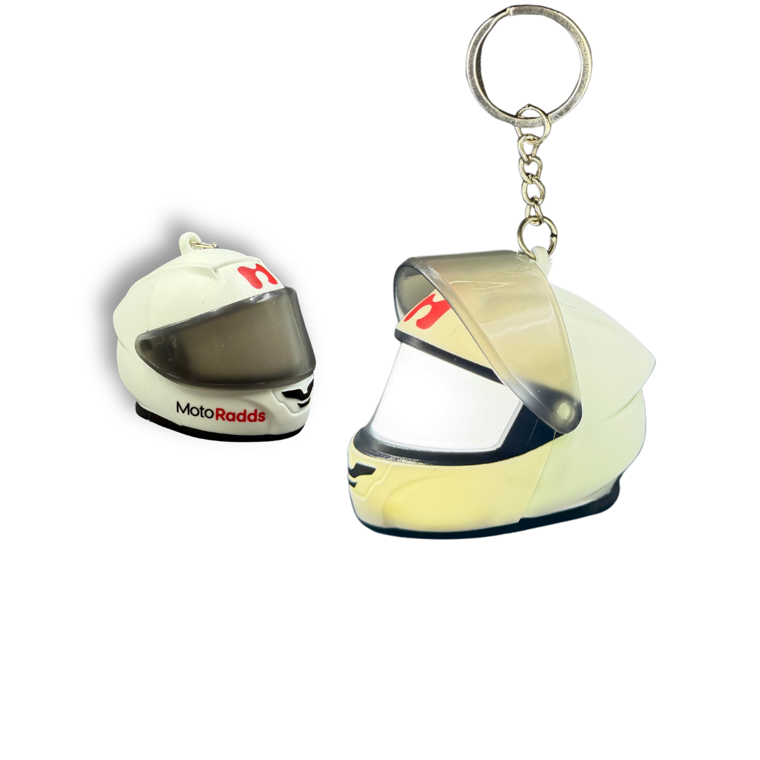 MotoRadds LED helmet keychain reward